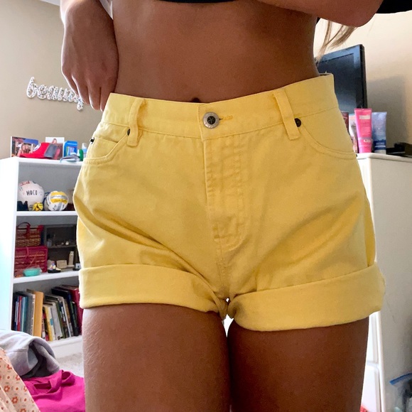 Vintage Pants - Vintage Yellow Jean Shorts!